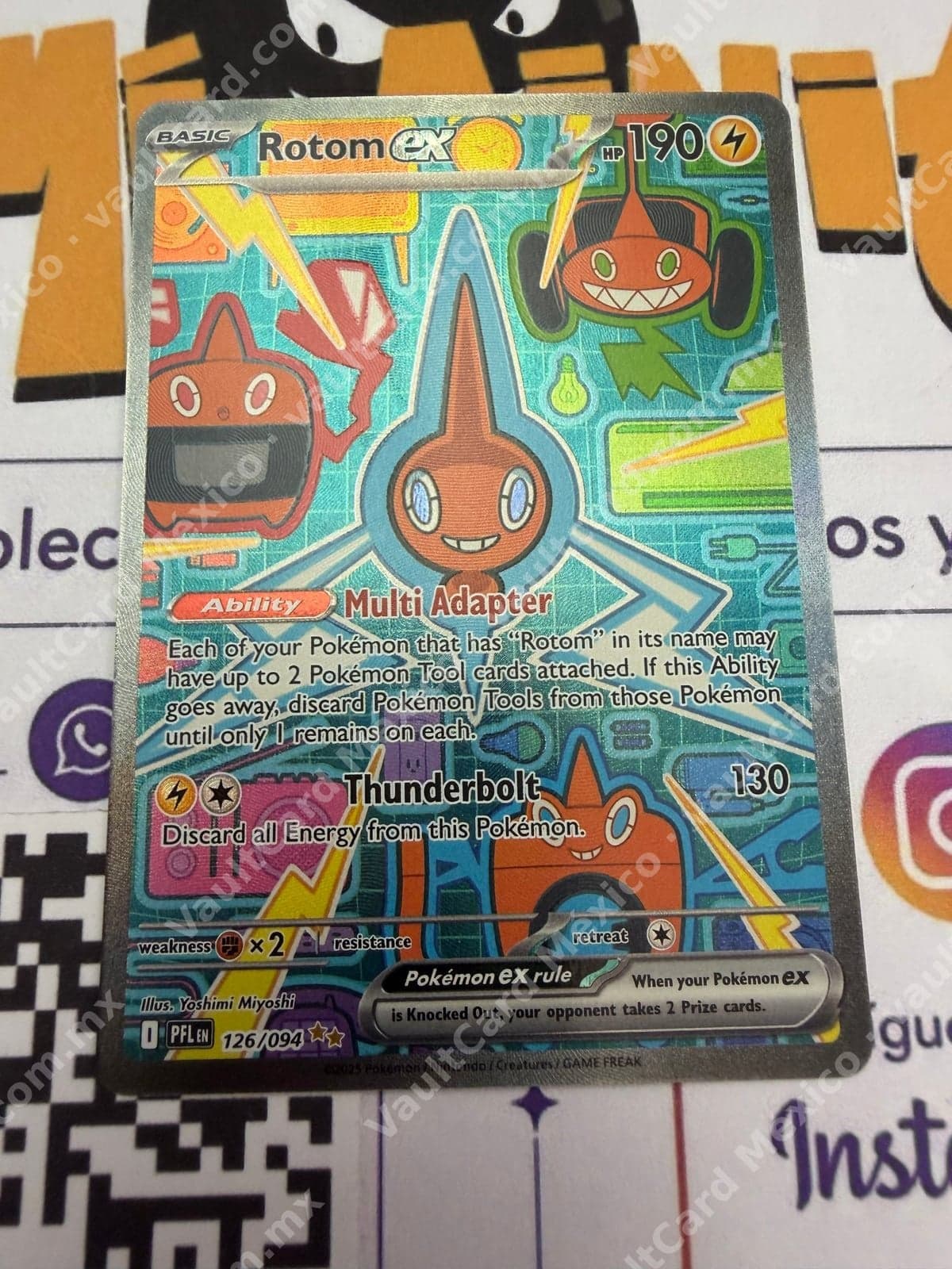 Rotom ex 126/094 - PHANTASMAL FLAMES (PFL) Inglés Special Illustration Rare — foto 1