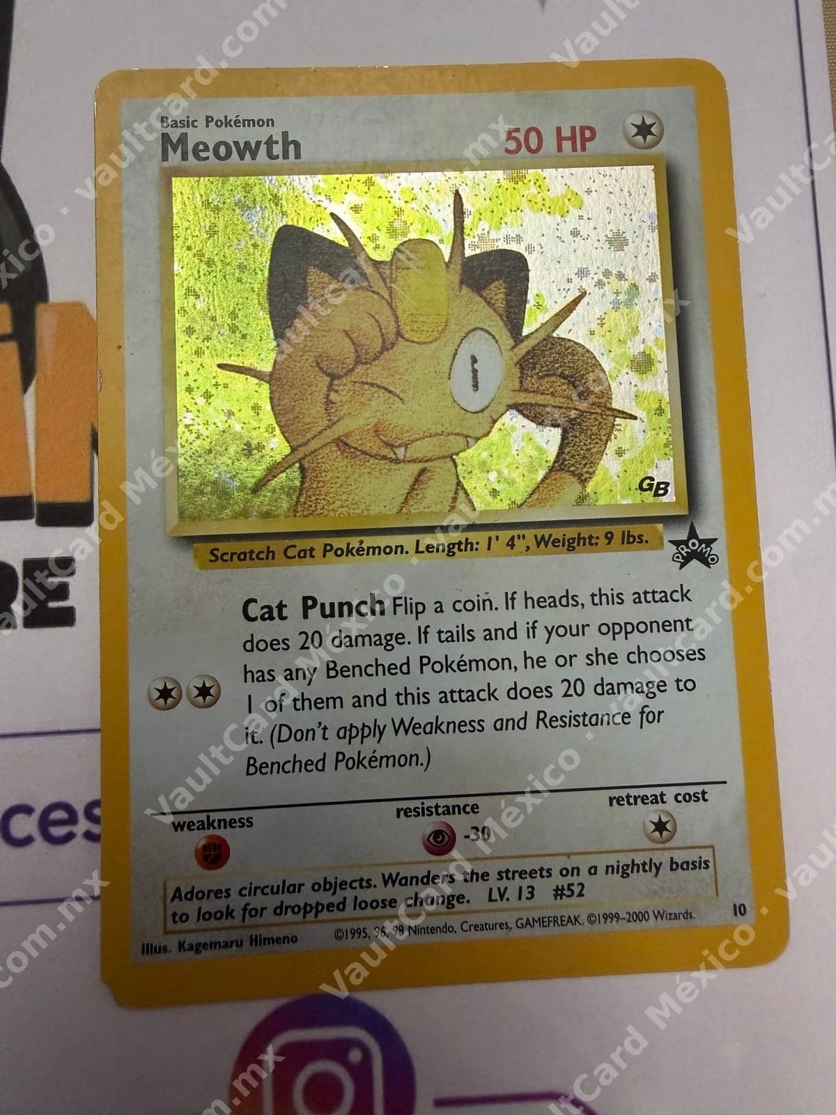 Meowth #10 Black Star Promo GB Holo - Wizards Inglés MP