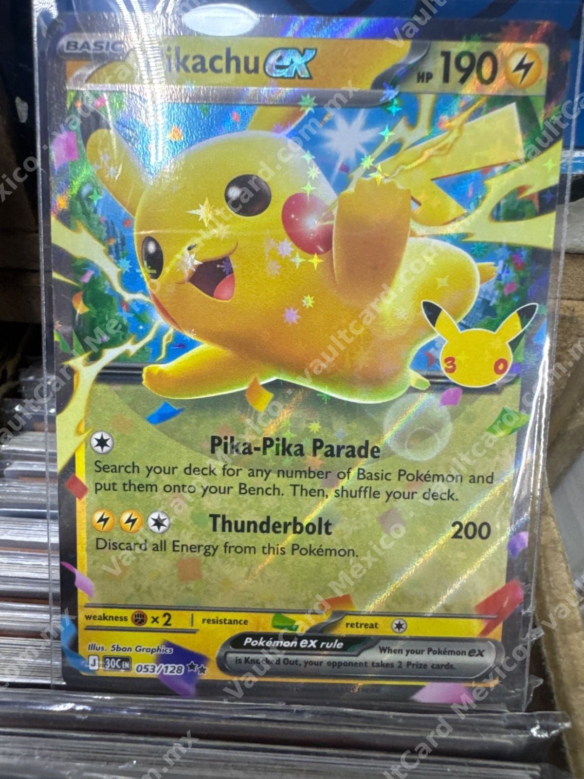 Pikachu ex 053/128 - Celebraciones 30 Aniversario (30C) Inglés