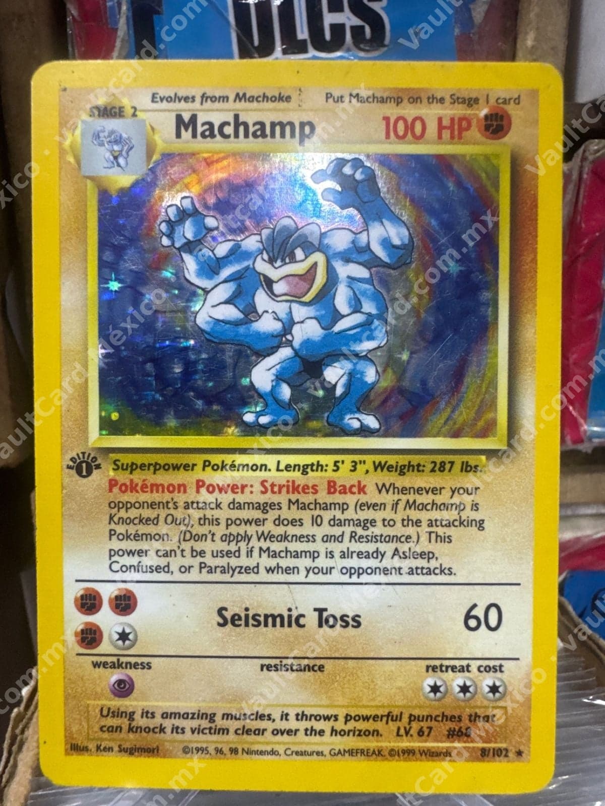 Machamp Holo 8/102 - Base Set 1st Edition Inglés