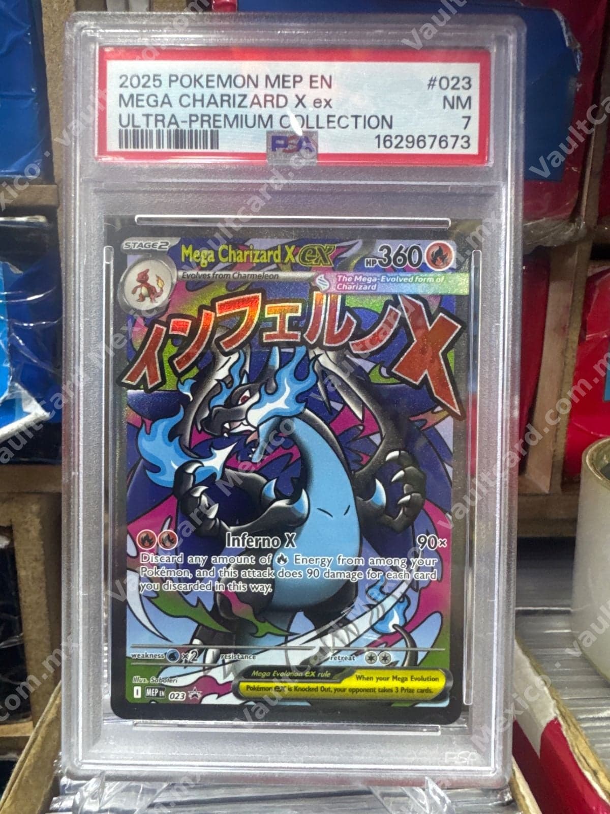 Mega Charizard X ex 023 - (MEP) Inglés PSA 7 NM