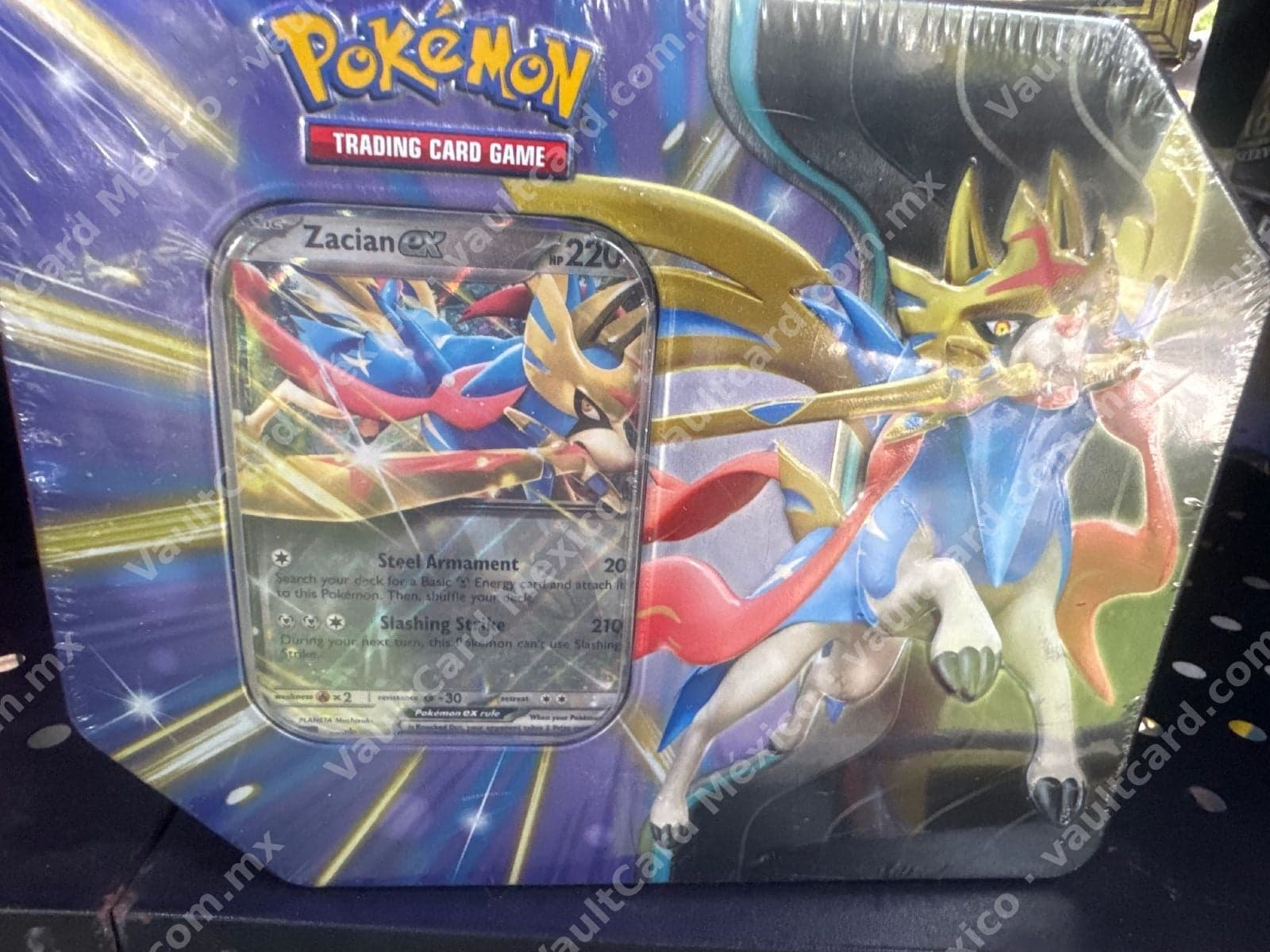 Lata Pokémon TCG Zacian ex - Producto Sellado Inglés