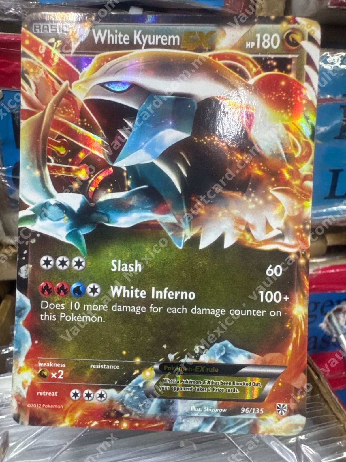 White Kyurem EX 96/135 - Plasma Storm Inglés
