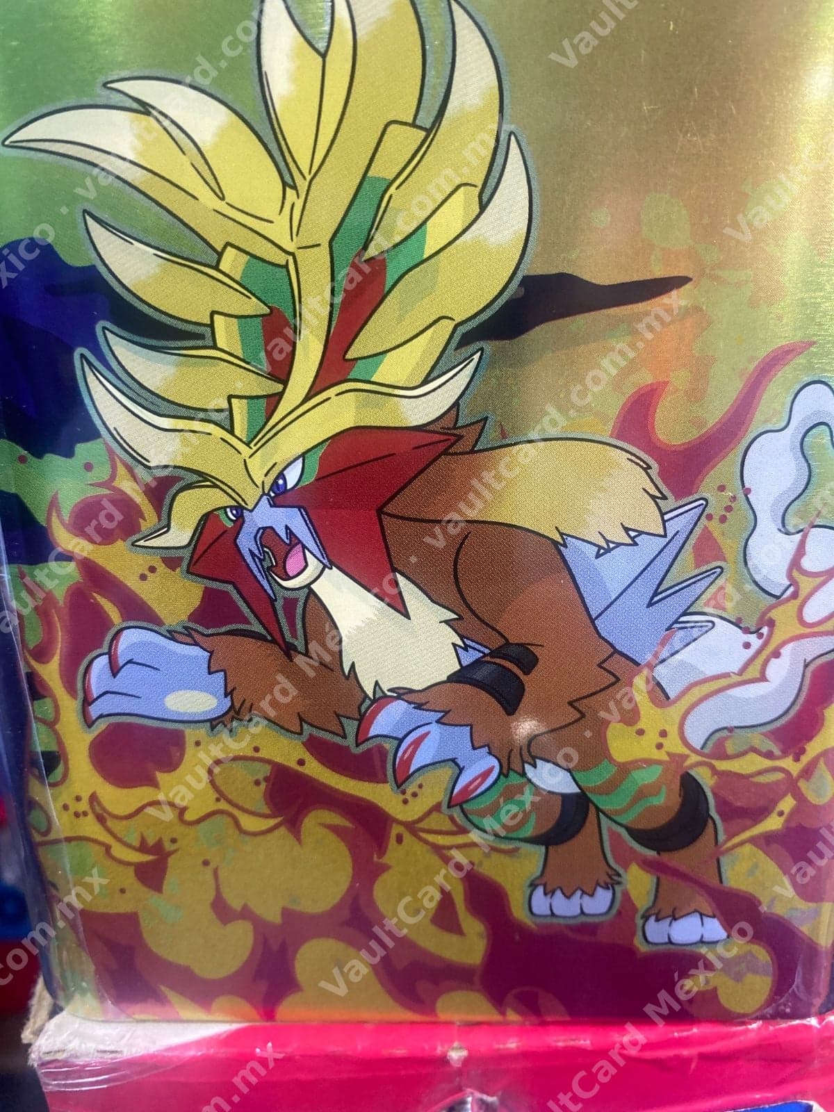 Producto Pokémon TCG con arte de Entei