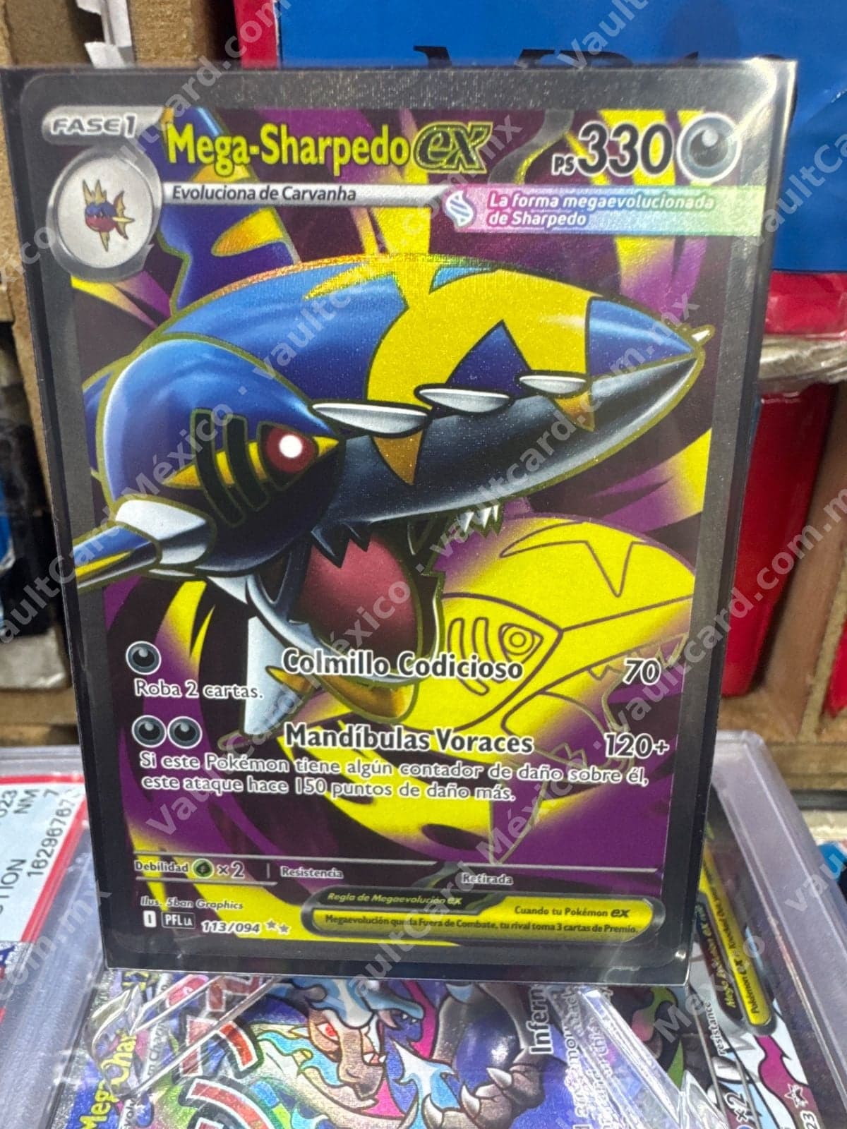Mega-Sharpedo ex 113/094 - (PFL) Español Full Art