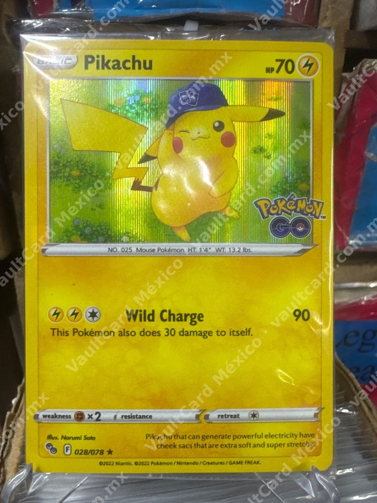 Pikachu 028/078 - Pokémon GO (PGO) Inglés Holo