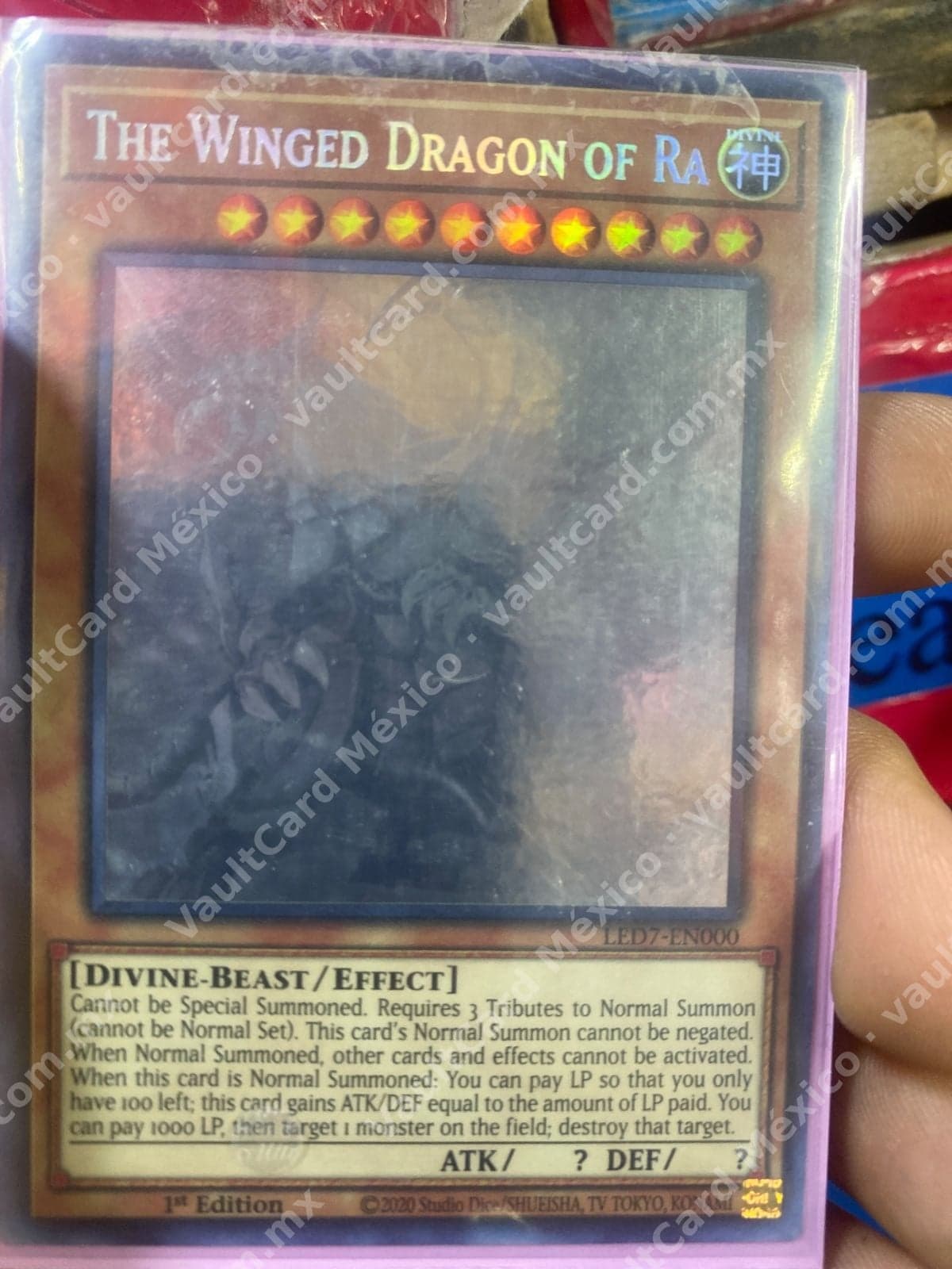 The Winged Dragon of Ra LED7-EN000 Ultra Rare Inglés 1st Edition