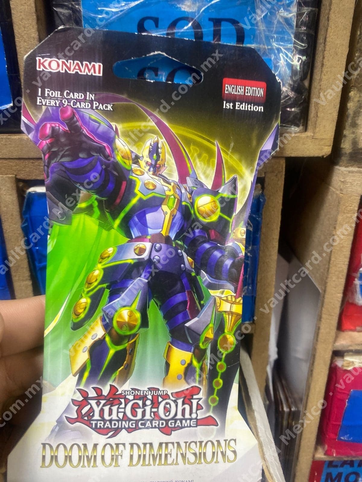 Sobre Sellado Yu-Gi-Oh! Doom of Dimensions 1st Edition Inglés (Blister 9 cartas)