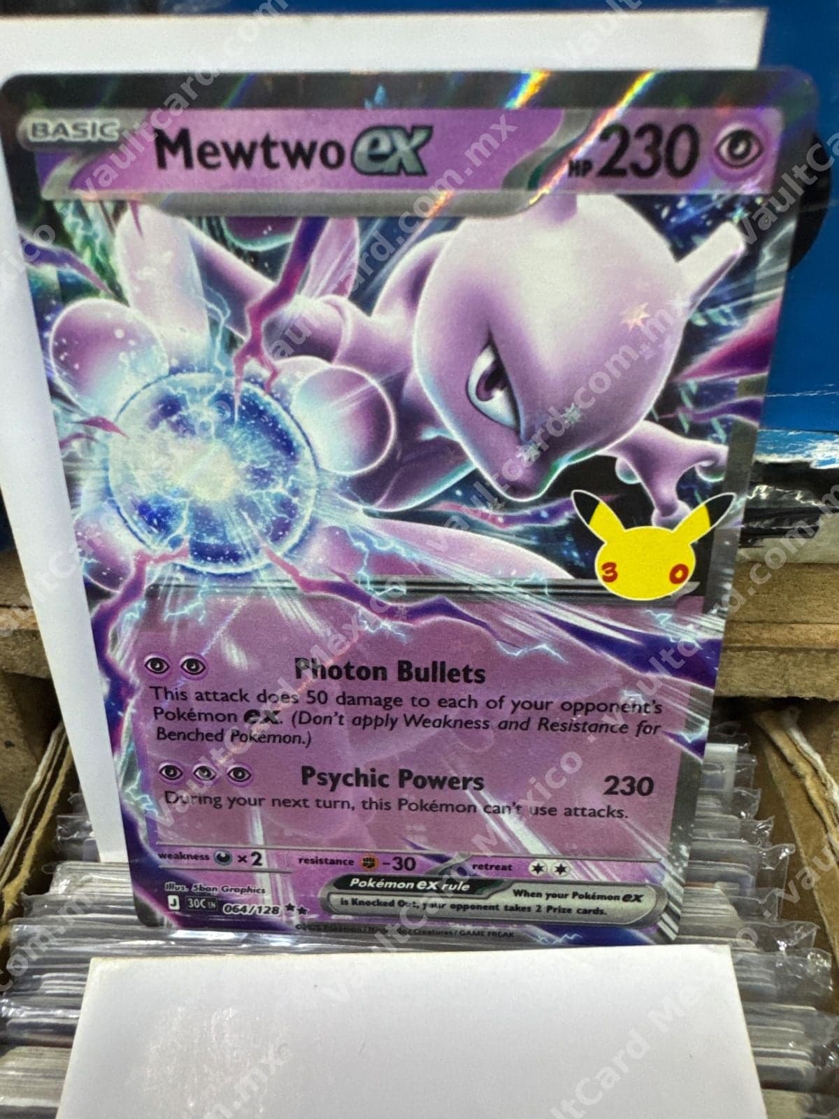 Mewtwo ex 064/128 - Celebraciones 25 Aniversario (30C) Inglés