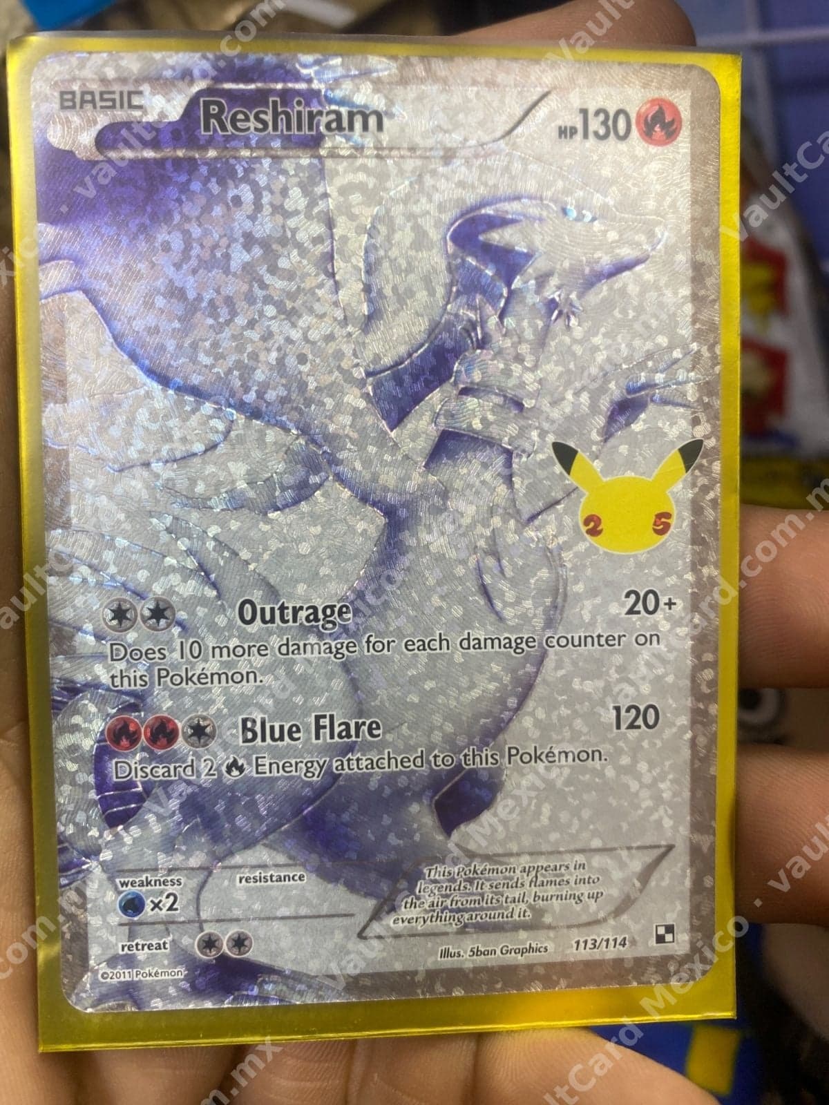 Reshiram 113/114 Full Art - Celebraciones 25 Aniversario Inglés