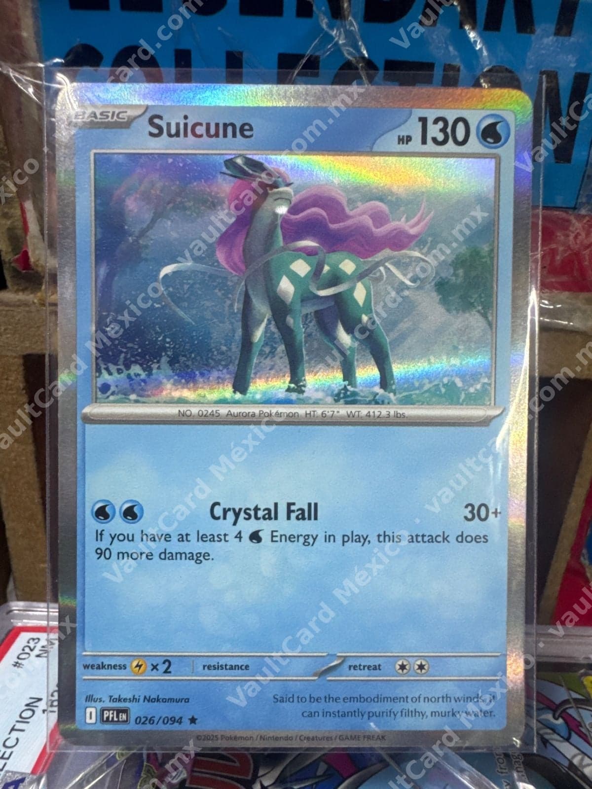 Suicune 026/094 - Temporal Forces (PFL) Inglés Holo