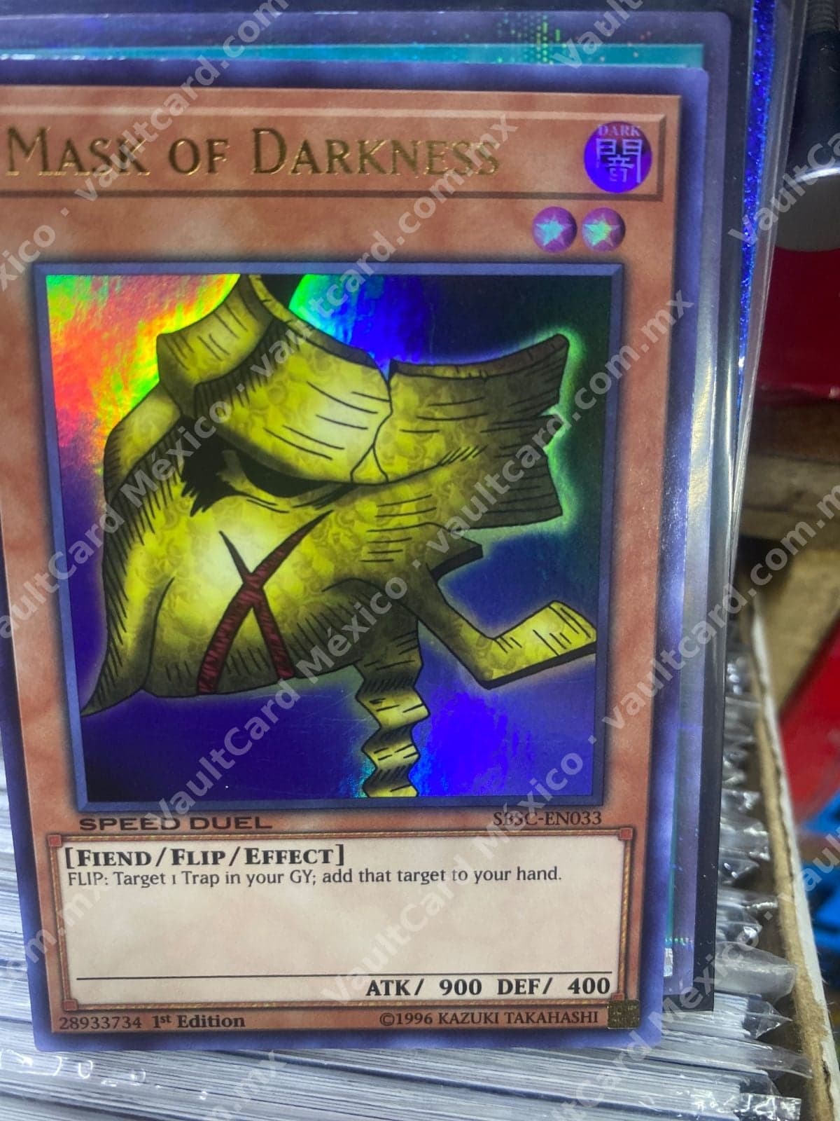 Mask of Darkness SBSC-EN033 Speed Duel Super Rare Inglés 1st Edition