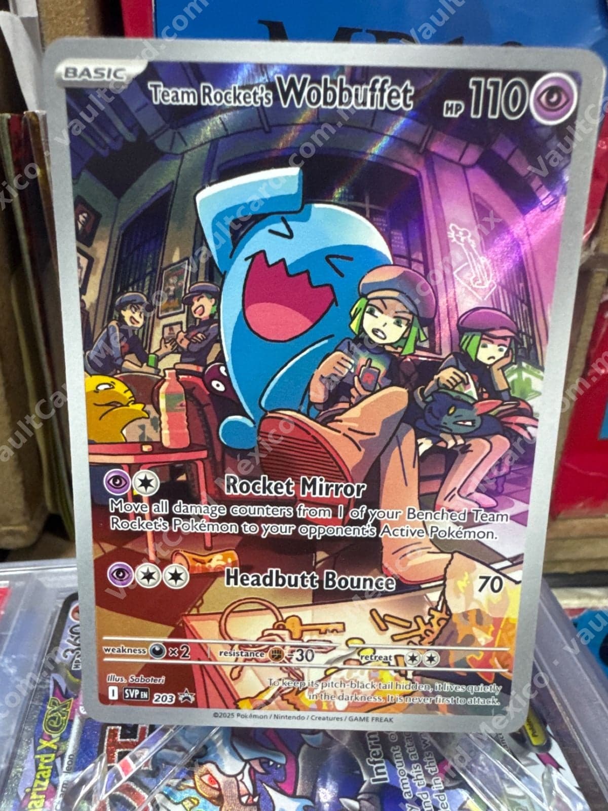 Team Rocket's Wobbuffet 203 - Promo SVP Inglés