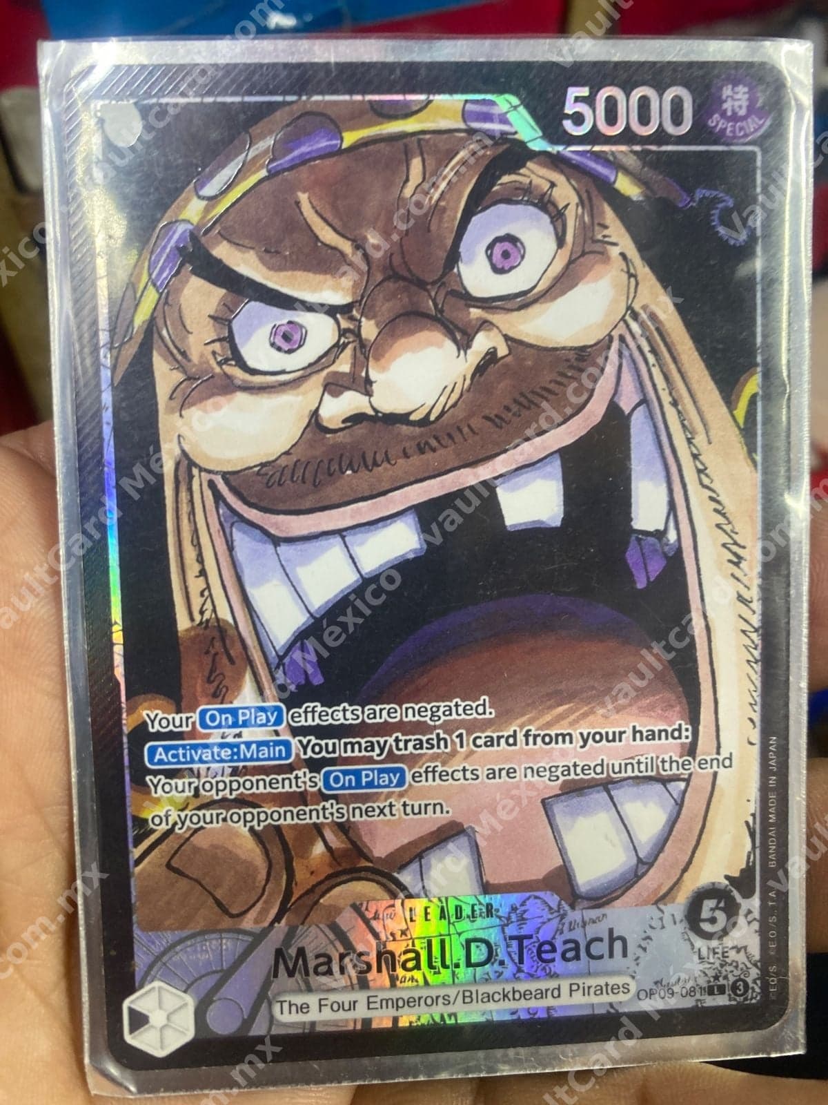 Marshall.D.Teach OP09-081 Líder Alternate Art - One Piece Card Game (Inglés)