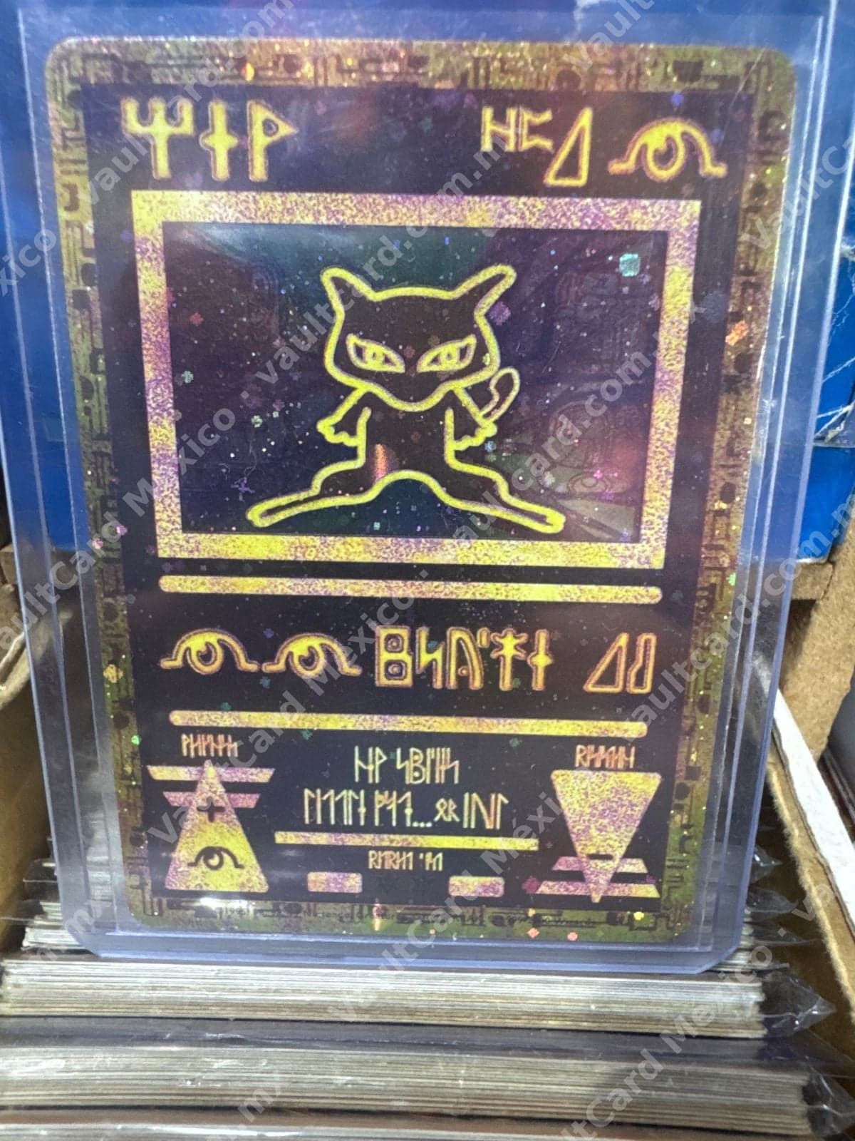 Ancient Mew - Carta Promocional Holo (texto jeroglífico)