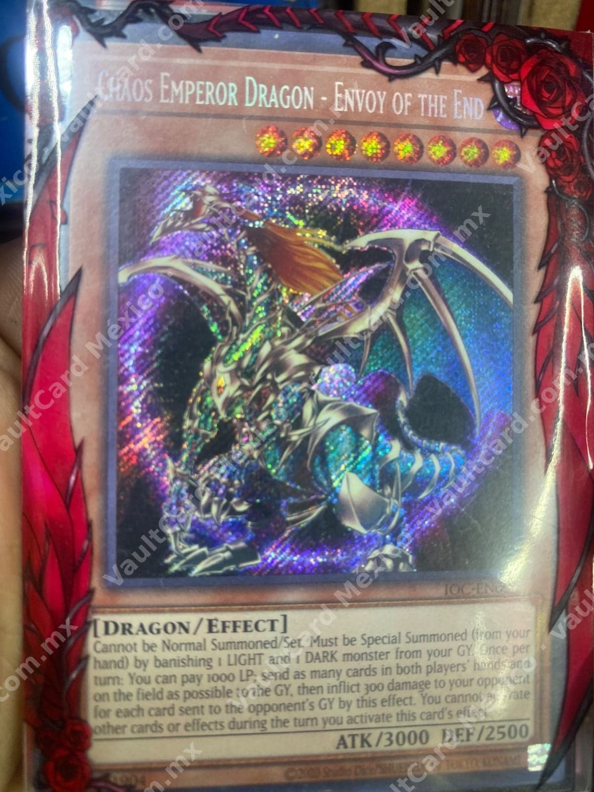 Chaos Emperor Dragon - Envoy of the End IOC-EN000 Secret Rare Inglés