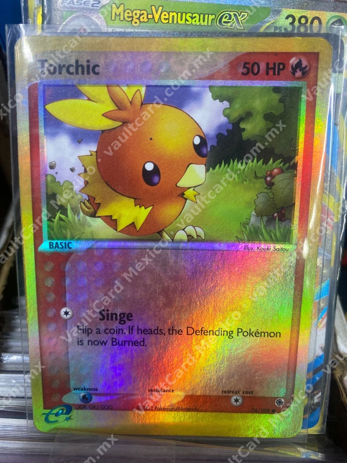 Torchic 74/109 - EX Ruby & Sapphire Inglés (Reverse Holo)