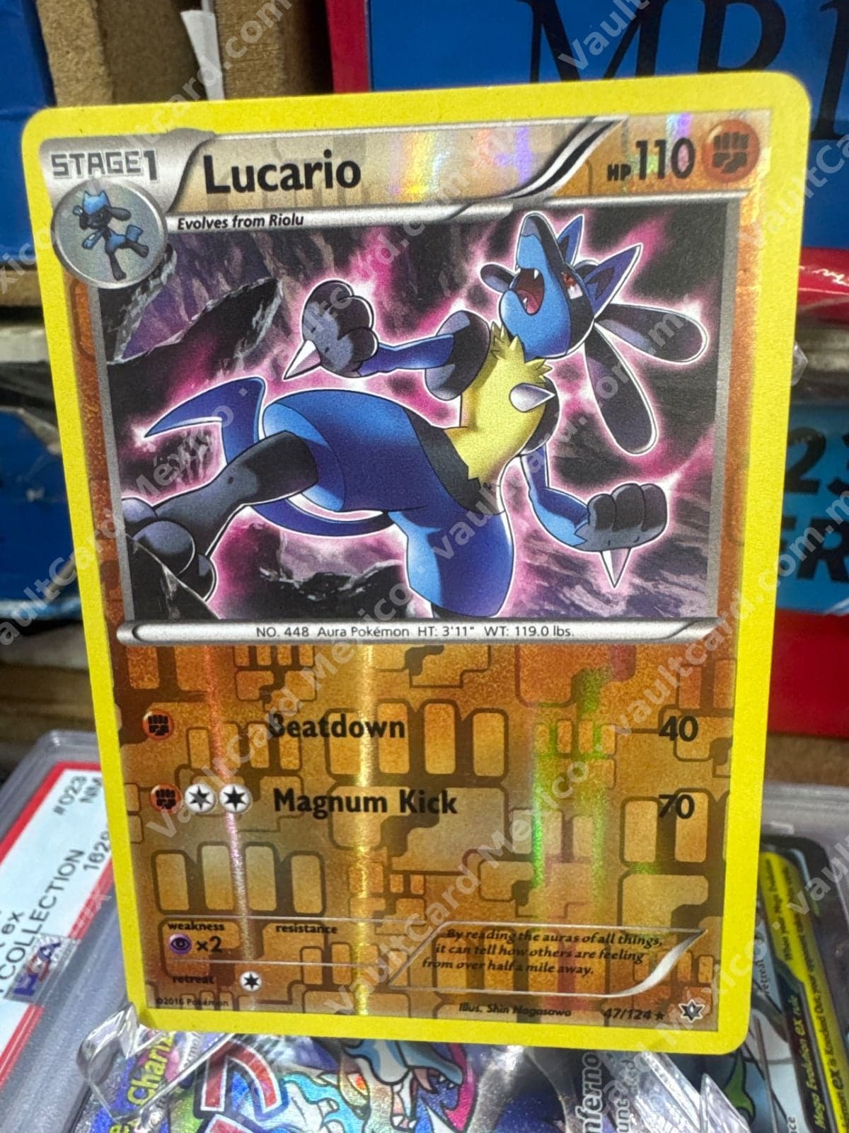 Lucario 47/124 - Fates Collide Reverse Holo Inglés