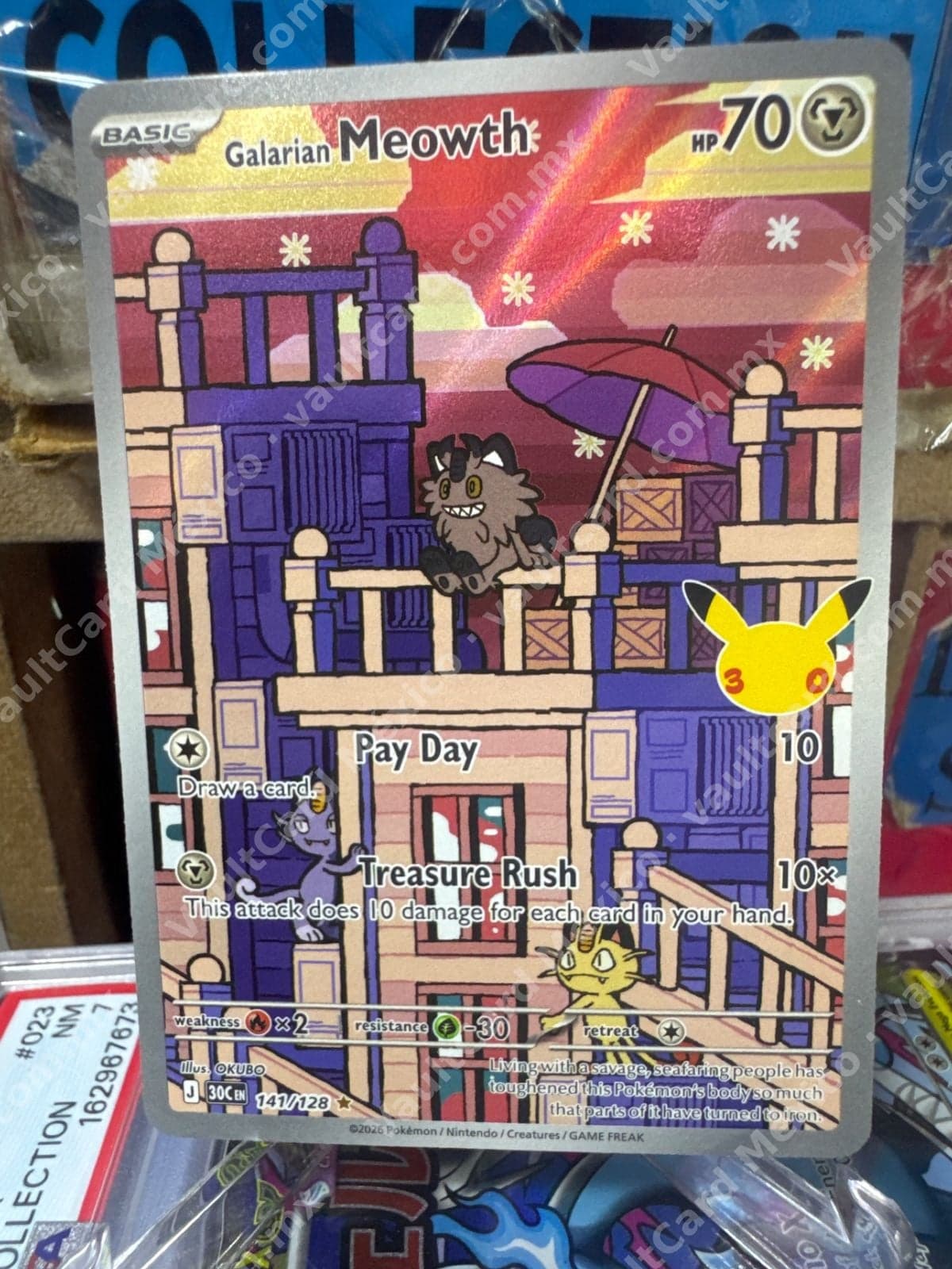 Galarian Meowth 141/128 - (30C) Inglés - Illustration Rare