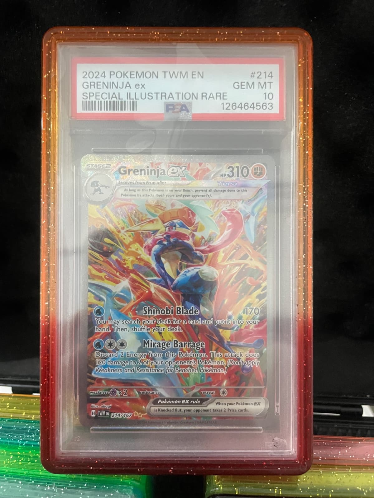 Greninja ex 214/167 - Twilight Masquerade (TWM) Inglés PSA 10 Gem Mint — foto 1