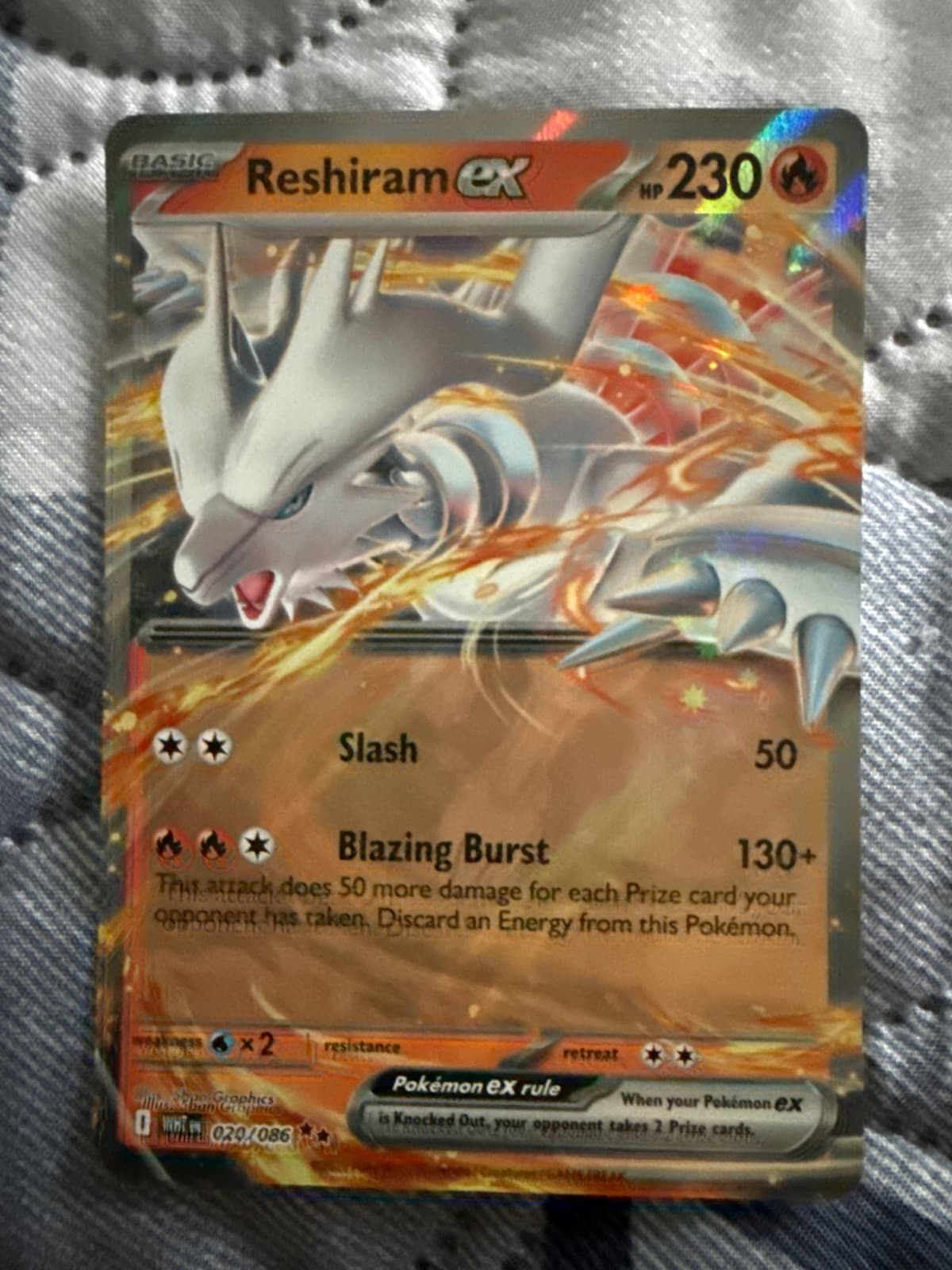Reshiram ex 020/086 - Inglés (MEW) — foto 1