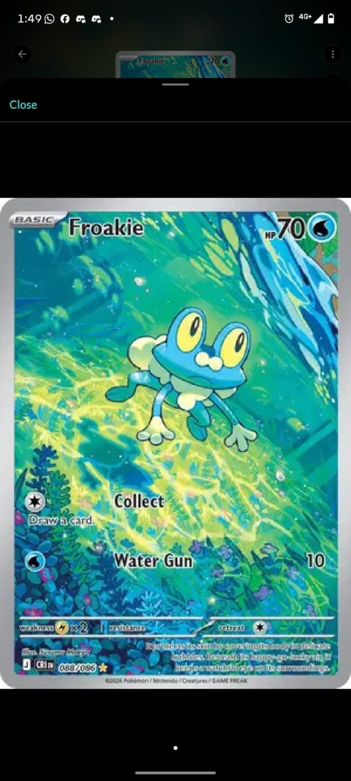 Froakie 086/086 (CEL) Inglés - Illustration Rare — foto 1