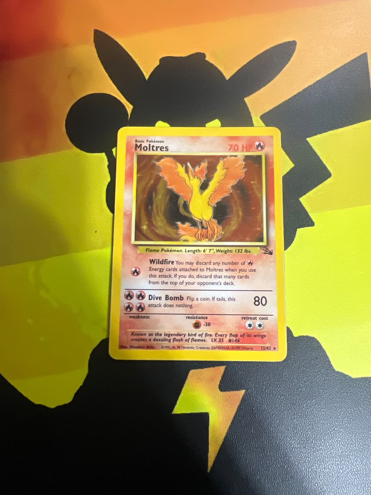 Moltres 12/62 - Fossil Inglés Holo