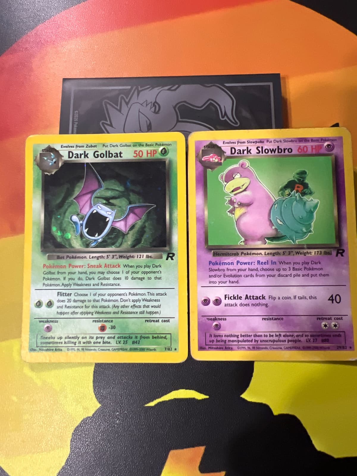 Lote Dark Golbat 7/82 y Dark Slowbro 29/82 - Team Rocket Inglés