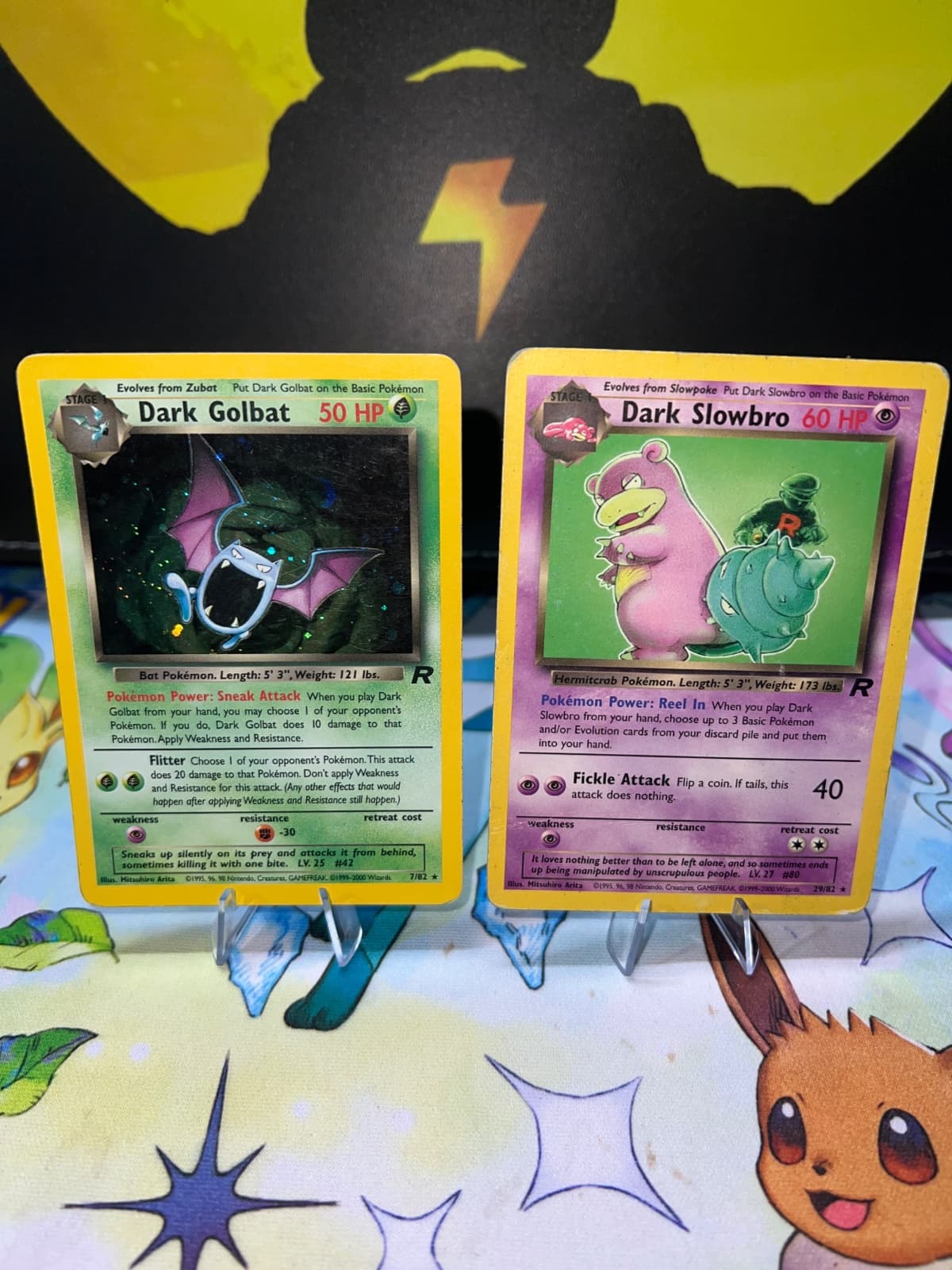 Lote Dark Golbat 7/82 (Holo) y Dark Slowbro 29/82 - Team Rocket Inglés