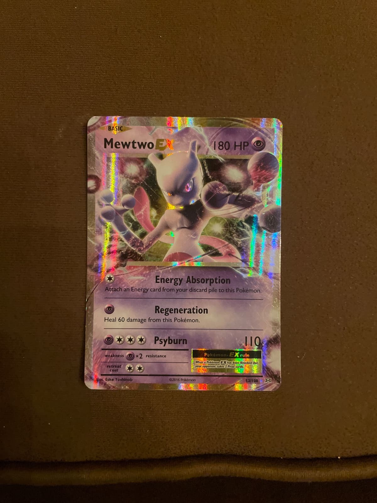 Mewtwo EX 52/108 - XY Evolutions Inglés