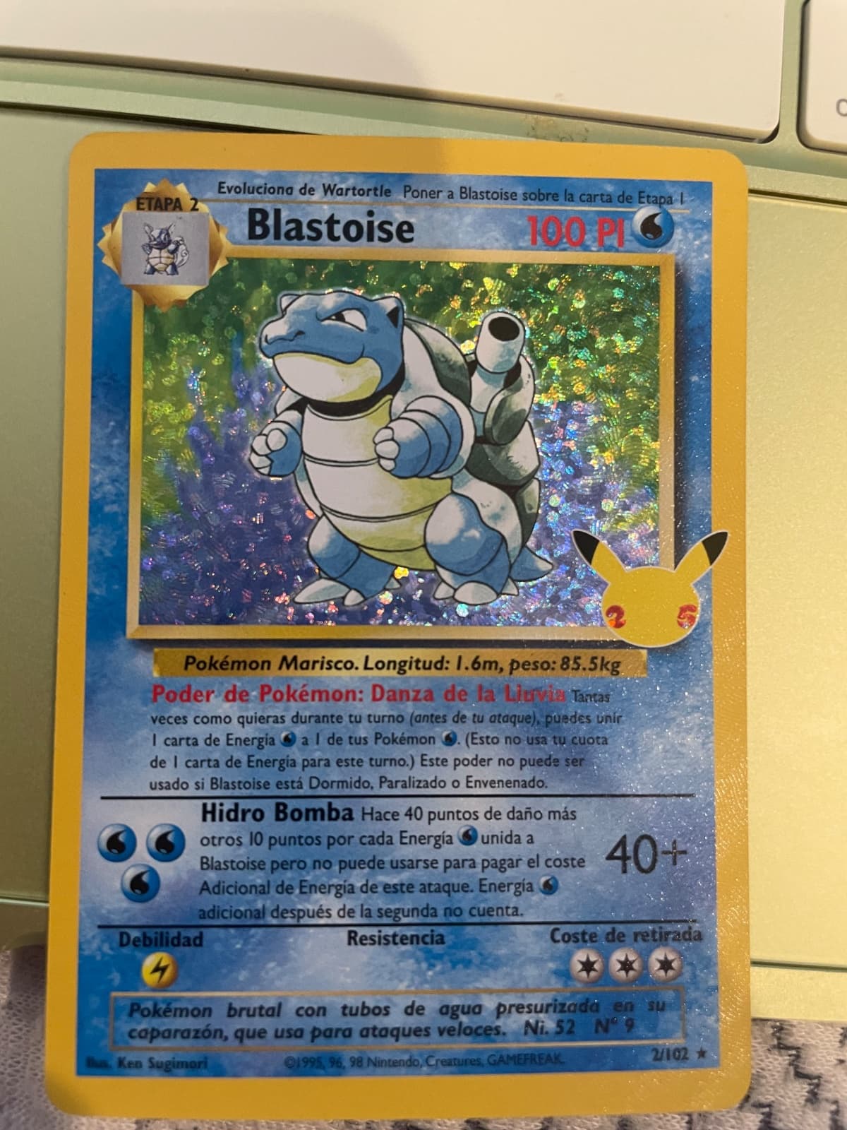Blastoise 2/102 - Celebrations Classic Collection (CEL) Español Holo