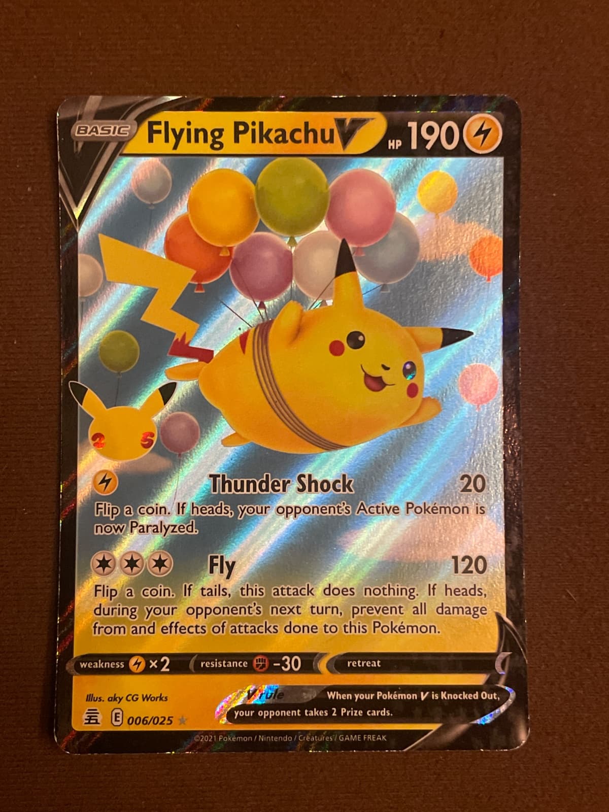 Flying Pikachu V 006/025 - Celebrations 25 Aniversario Inglés