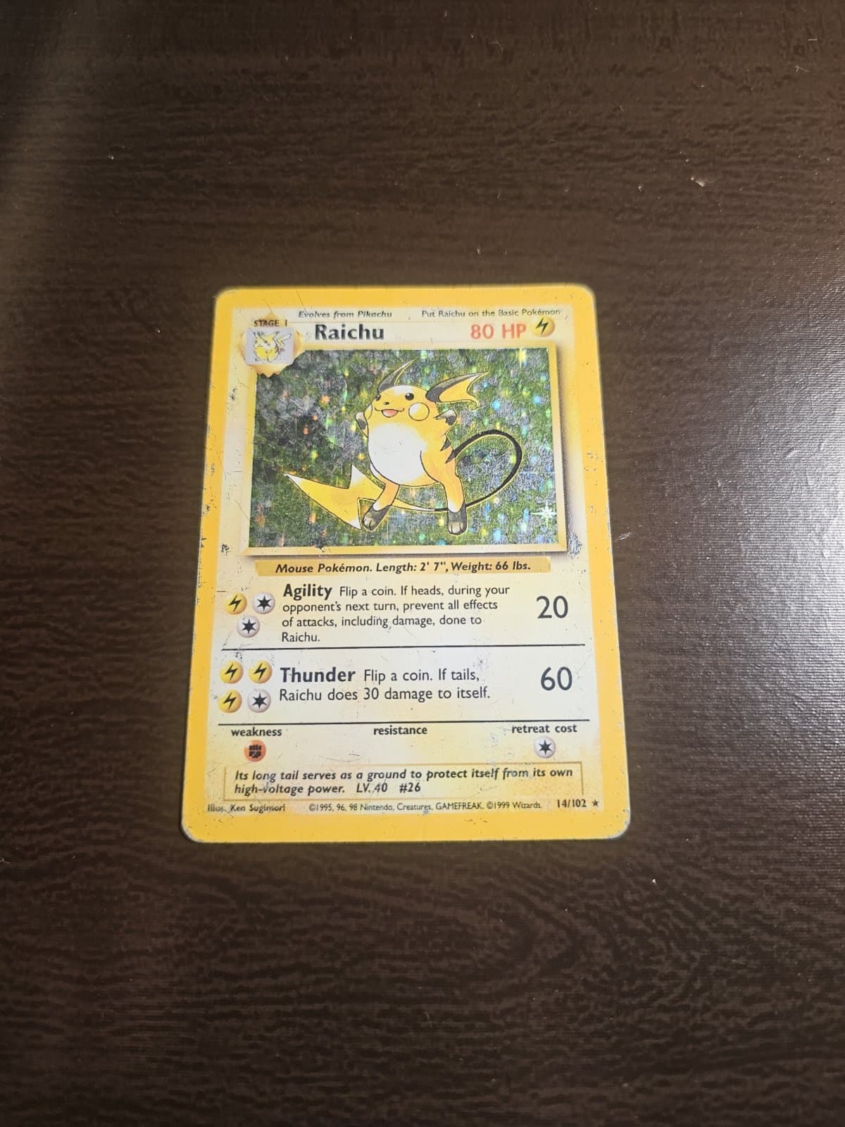 Raichu Holo 14/102 - Base Set Inglés 1999