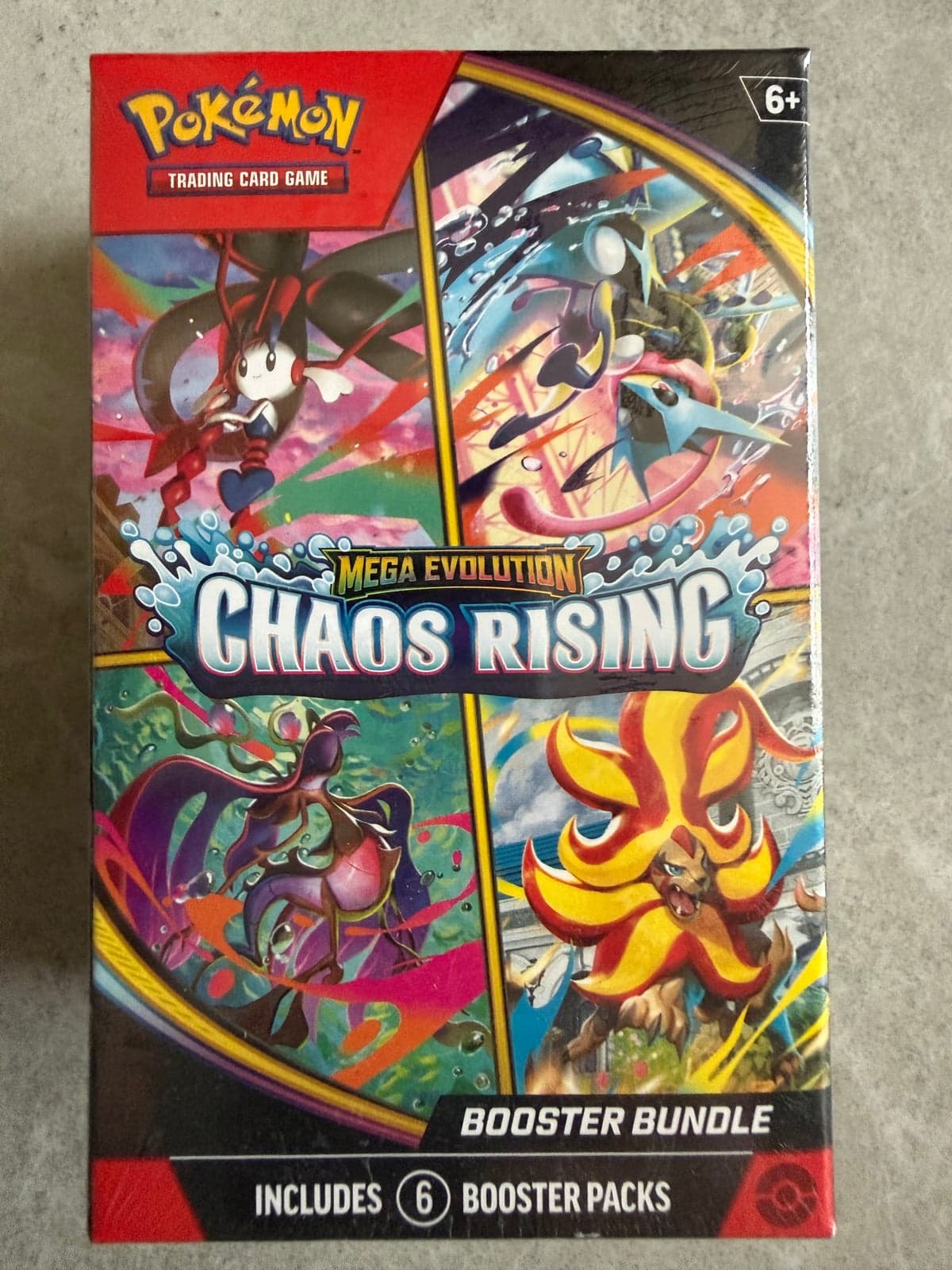 Pokémon TCG Mega Evolution Chaos Rising Booster Bundle - Inglés (6 Sobres)