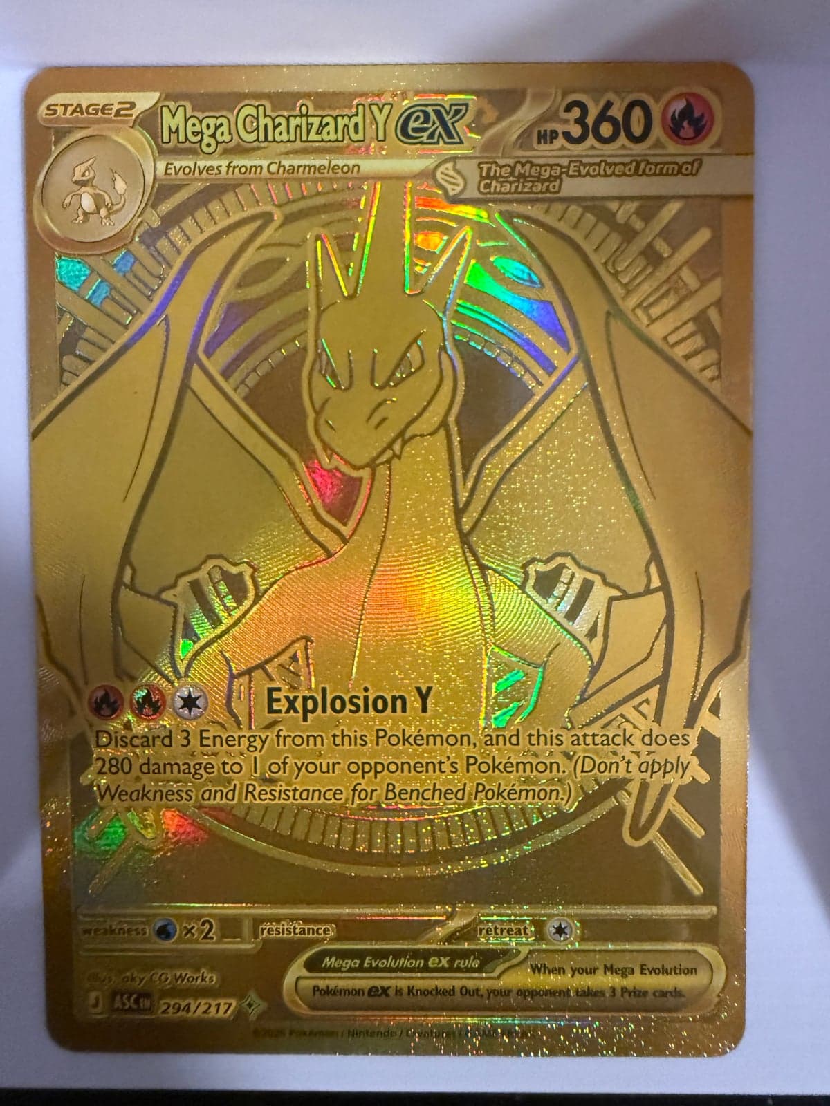 Mega Charizard Y ex 294/217 (ASC) Dorada Inglés