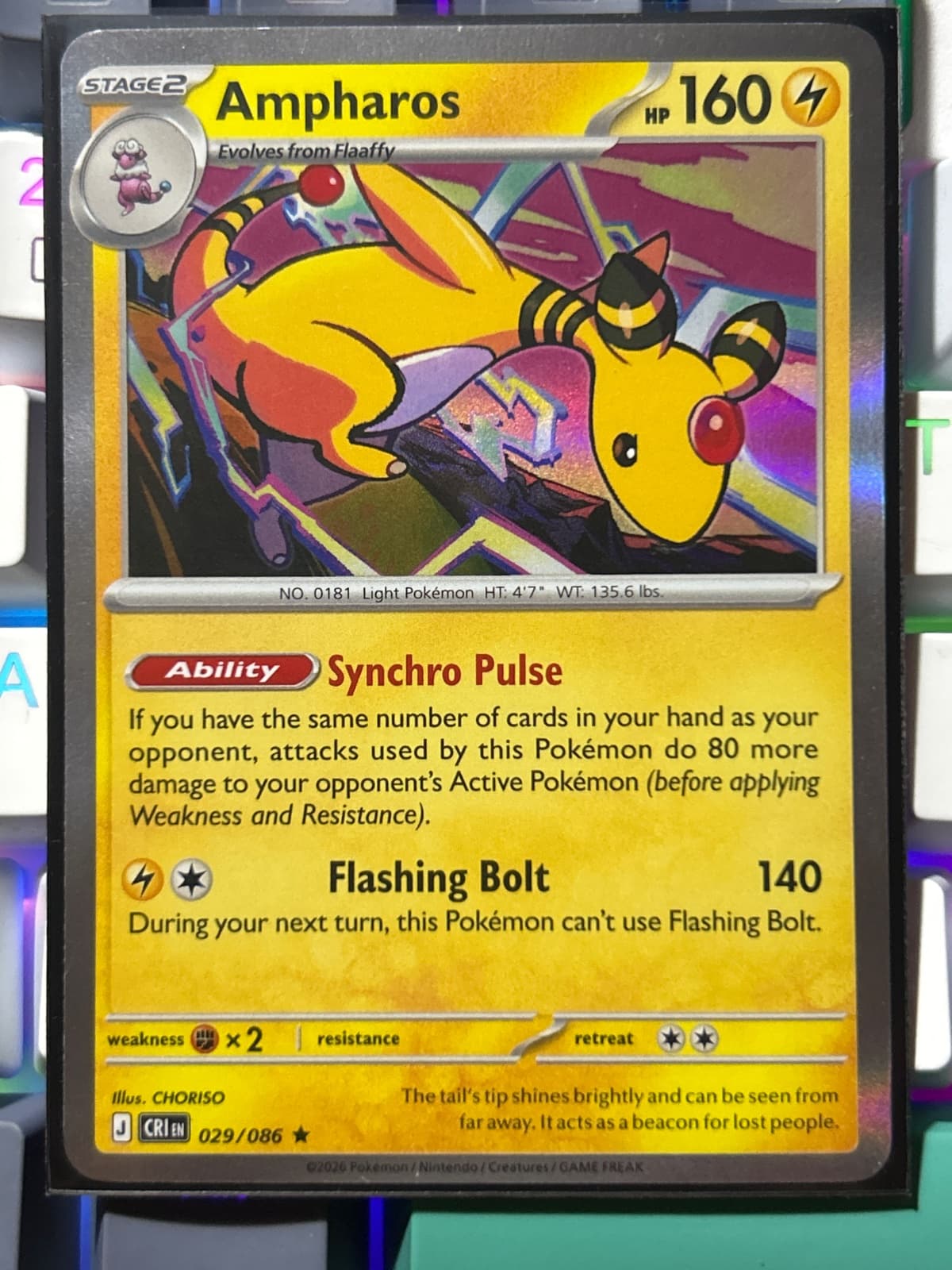 Ampharos 029/086 - (CRI) Inglés
