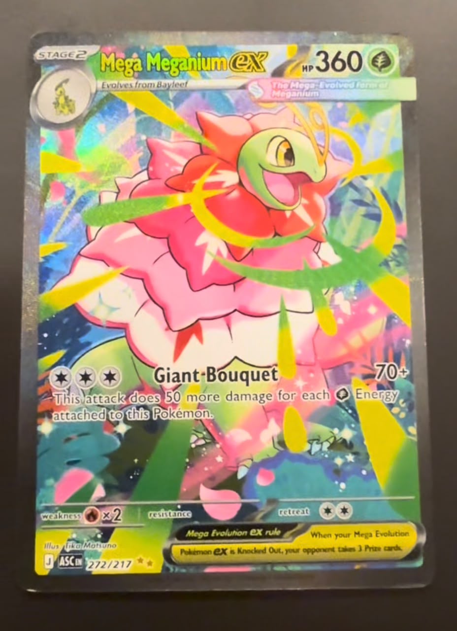Limpieza de superficie · Mega Meganium ex — antes