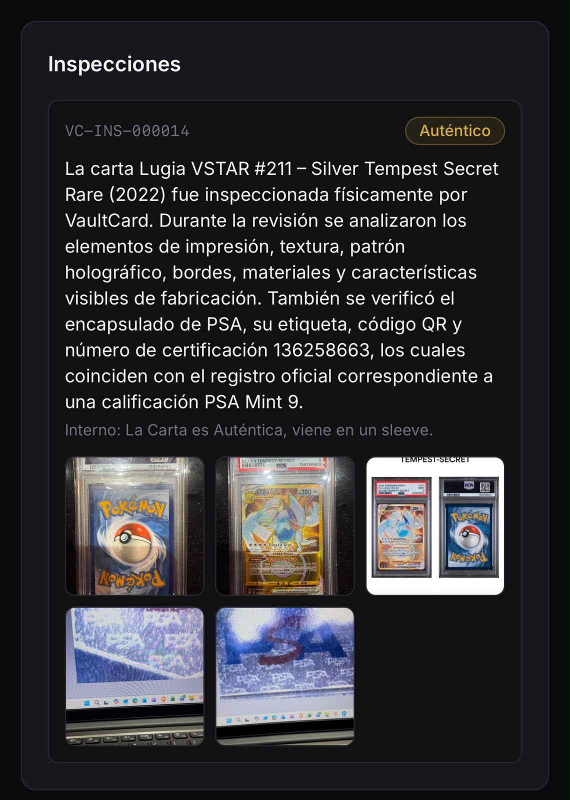 Cartas calificadas (graded)